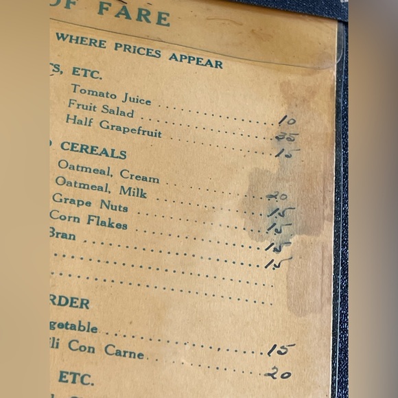🤩 AWESOME 🤩 Antique / Vintage Hardcover Menu from Fort Bragg - a Rare Find 🔥 - Picture 10 of 17